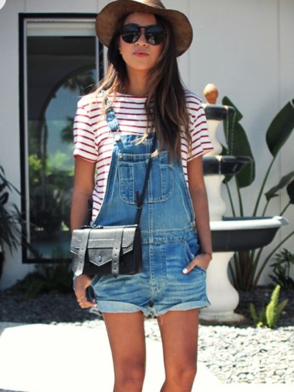 American Eagle Outfitters Blue Denim Short Overalls